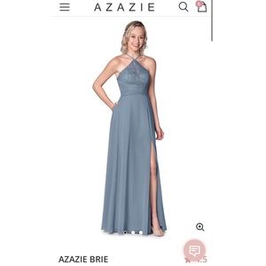 Azazie Brie Dusty Blue Bridesmaid Dress